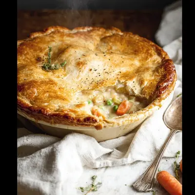 Homestyle Chicken Pot Pie: Crispy Crust, Creamy Filling