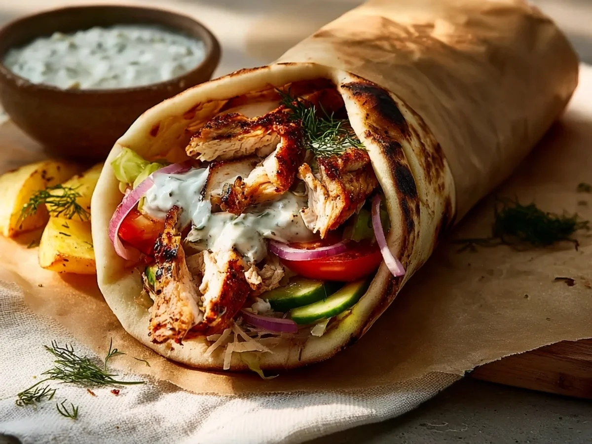 Homestyle Greek Chicken Gyros: Tender & Flavorful - Featured Image