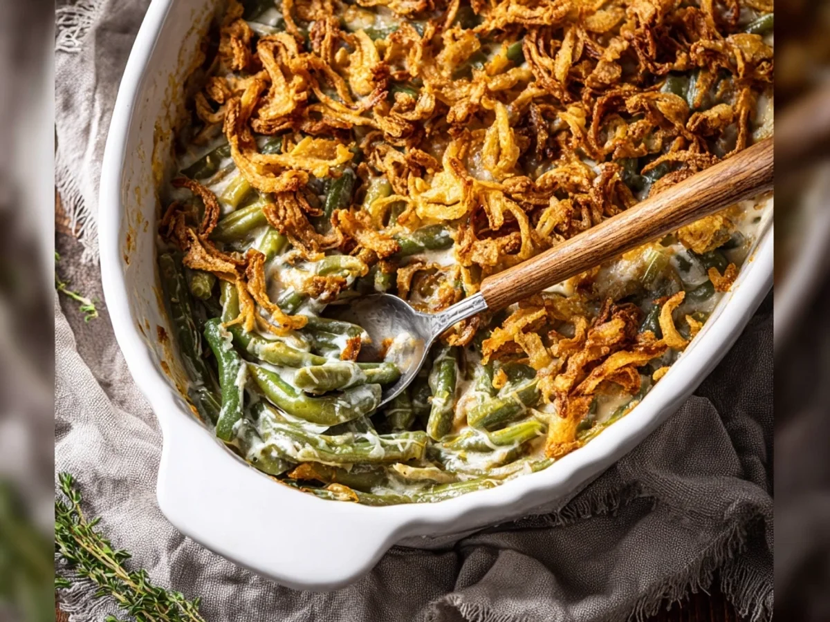 Homestyle Green Bean Casserole Recipe - Featured Image