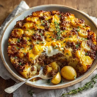 Homestyle Ground Beef & Potatoes Casserole