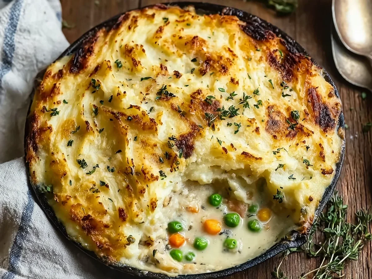 Homestyle Rotisserie Chicken Shepherd's Pie - Featured Image