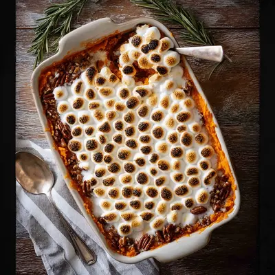 Homestyle Sweet Potato Casserole with Pecan Crunch