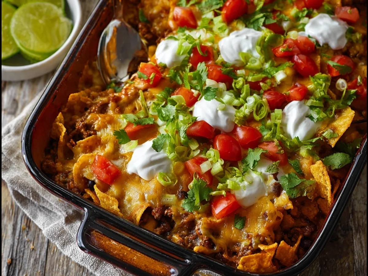 Homestyle Walking Taco Casserole for Family Dinner - Featured Image