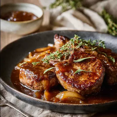 Juicy Apple Butter Lamb Chops: Sweet & Savory Dinner