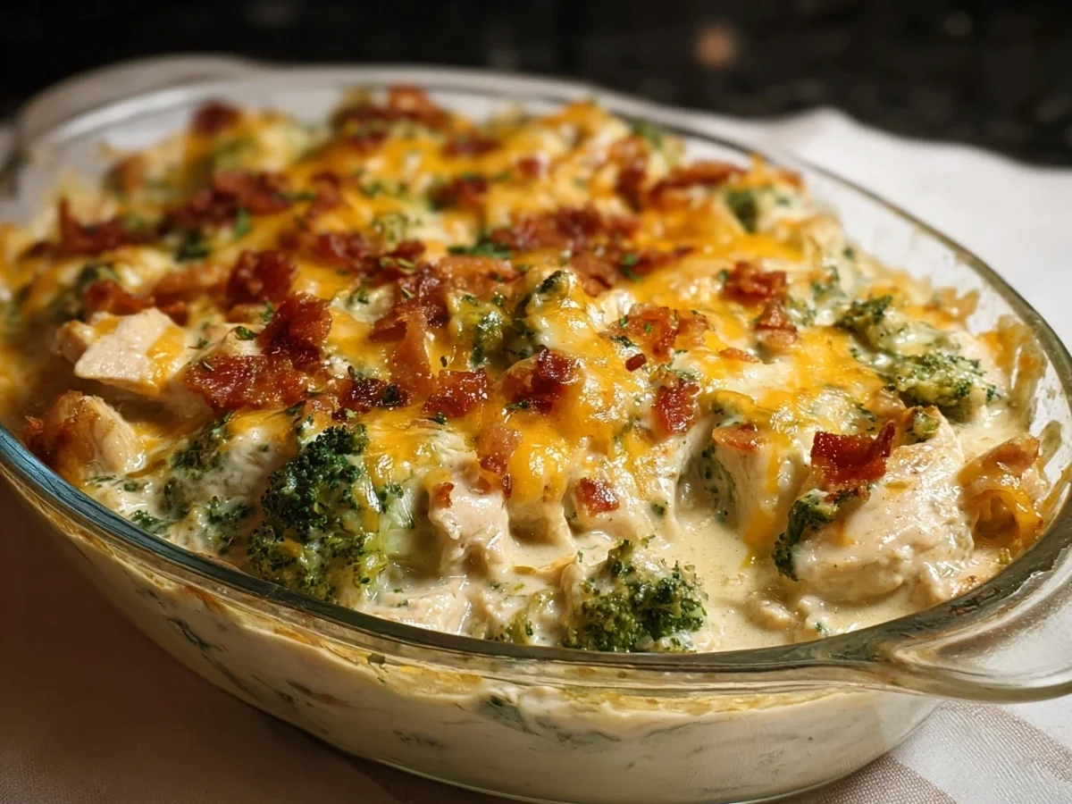 Keto Creamy Chicken Casserole: Low Carb, Cheesy & Easy - Featured Image