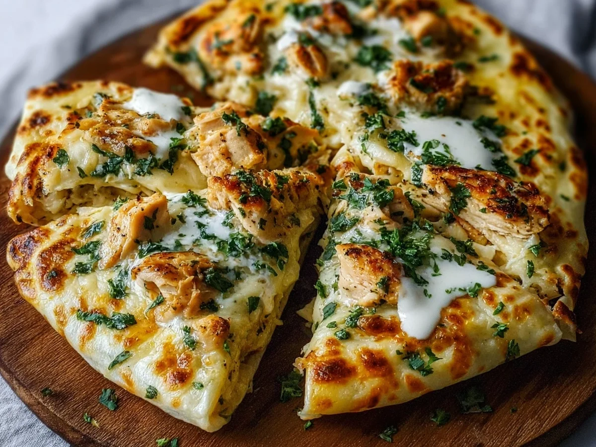 Low Carb Cheesy Garlic Chicken Wraps | Keto Friendly - Featured Image