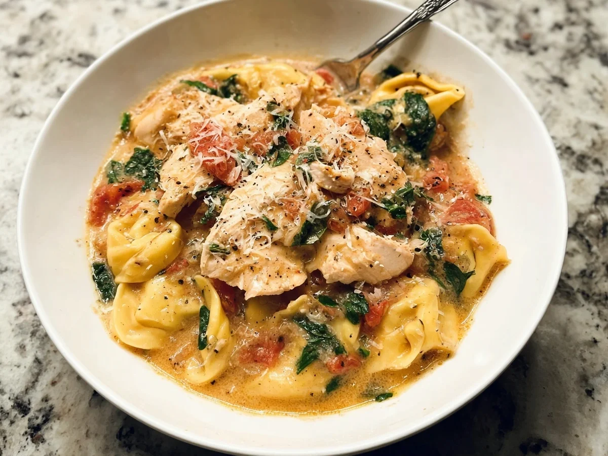 One-Pan Chicken Tortellini Recipe - Featured Image