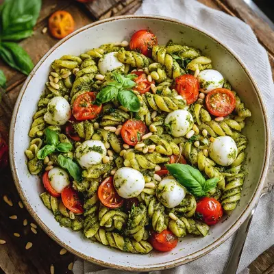 Pesto Caprese Pasta Salad: Fresh & Simple Delight