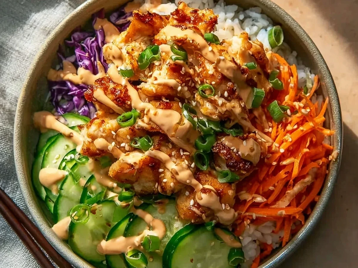 Protein-Packed Bang Bang Chicken Bowl Recipe - Featured Image