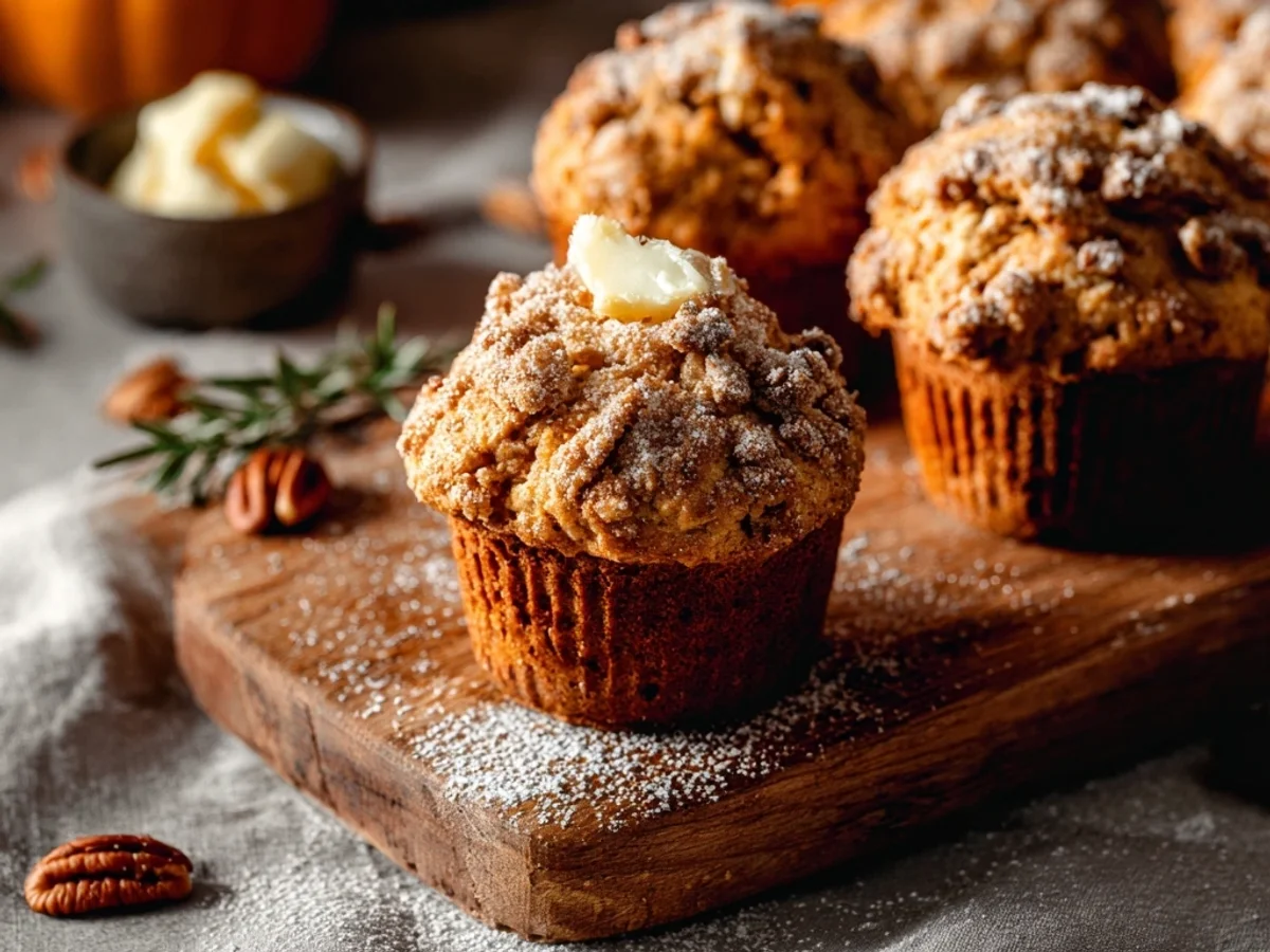Pumpkin Cream Cheese Muffins with Swirls - Featured Image