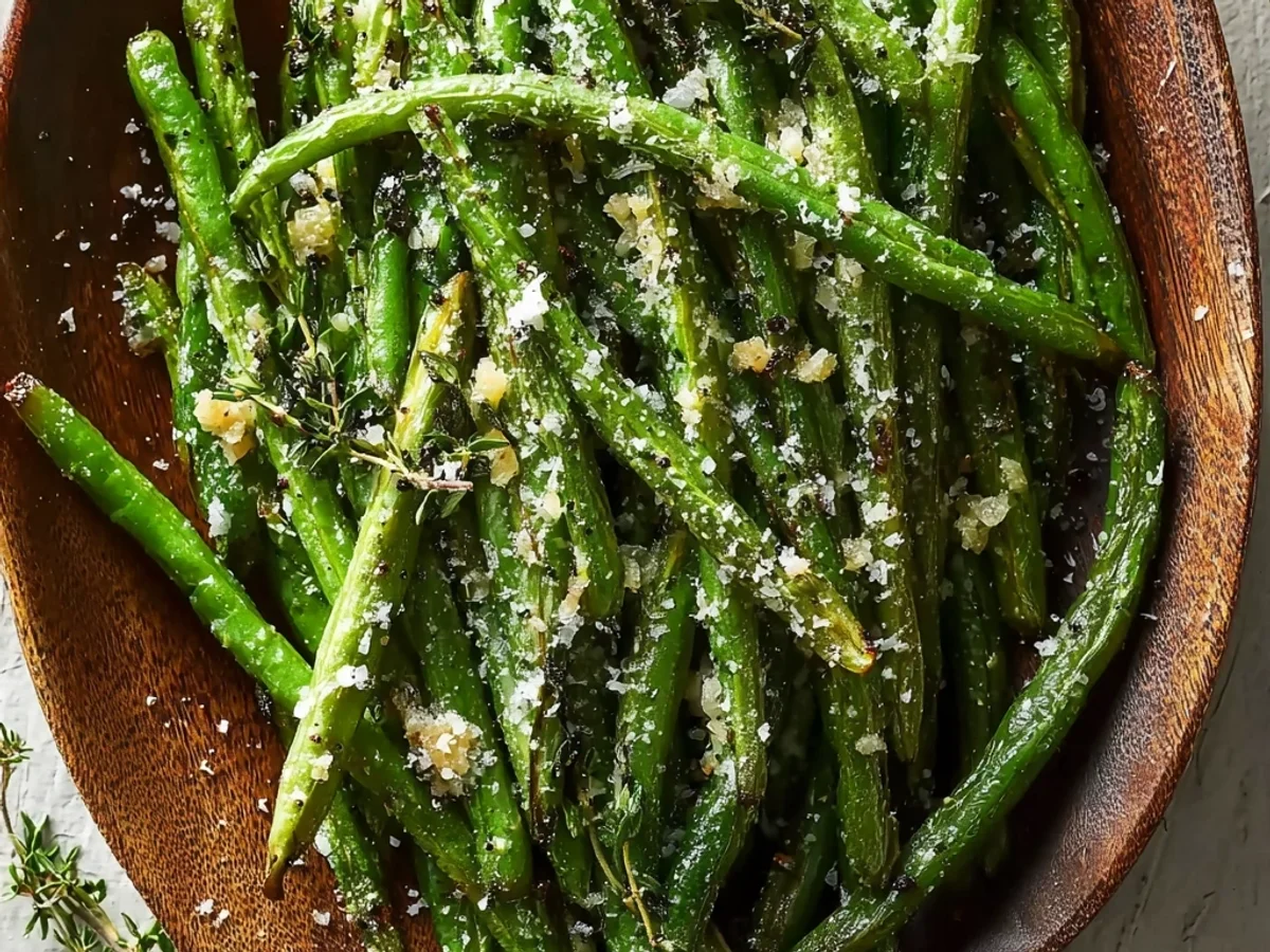 Quick Garlic Parmesan Roasted Green Beans - Featured Image