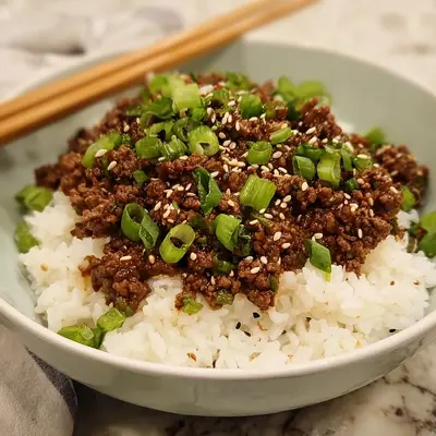 Quick Korean Ground Beef Bowl Recipe