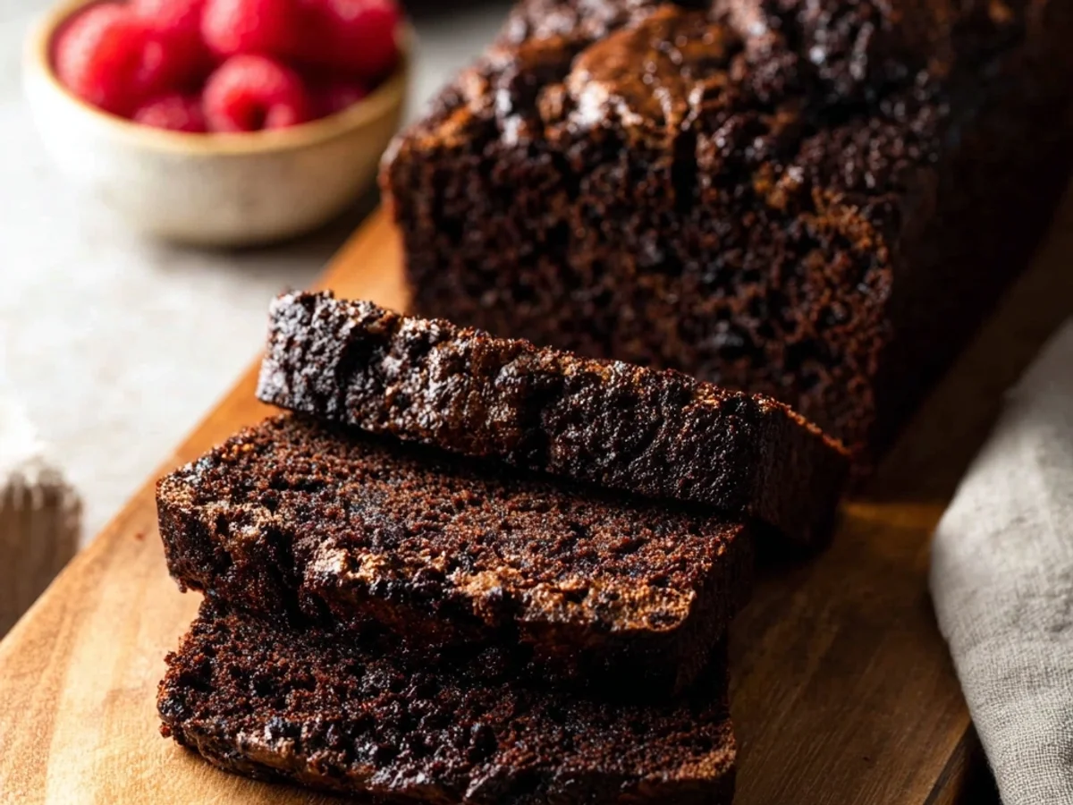 Rich Double Dark Chocolate Zucchini Bread Recipe - Featured Image