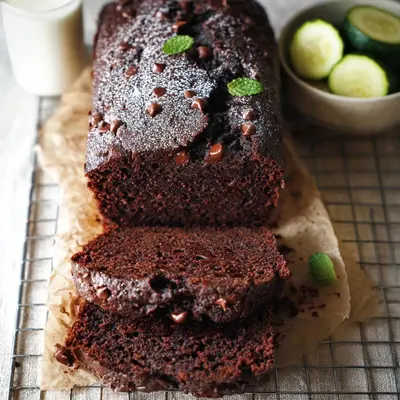 Rich Moist Chocolate Zucchini Bread Loaf