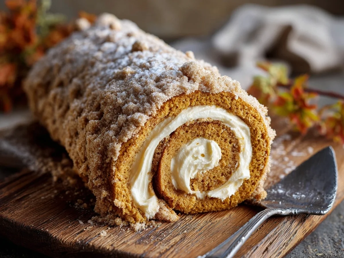 Rich Pumpkin Roll with Cream Cheese Filling - Featured Image