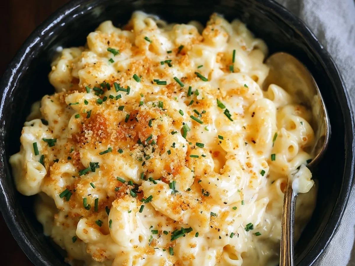 Rich Slow Cooker Four Cheese Mac and Cheese - Featured Image