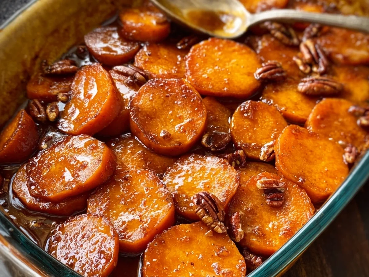 Rich Southern Candied Sweet Potatoes Recipe - Featured Image