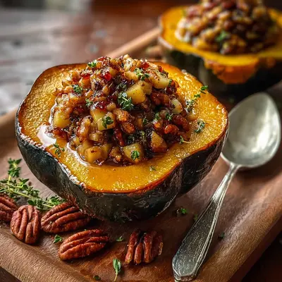 Roasted Apple Stuffed Acorn Squash: A Sweet & Savory Delight