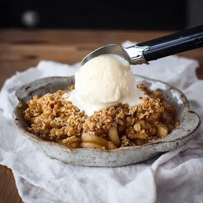 Rustic Apple Crisp with Warm Spices and Oat Topping