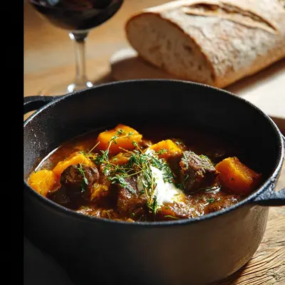 Rustic Beef and Kabocha Squash Stew