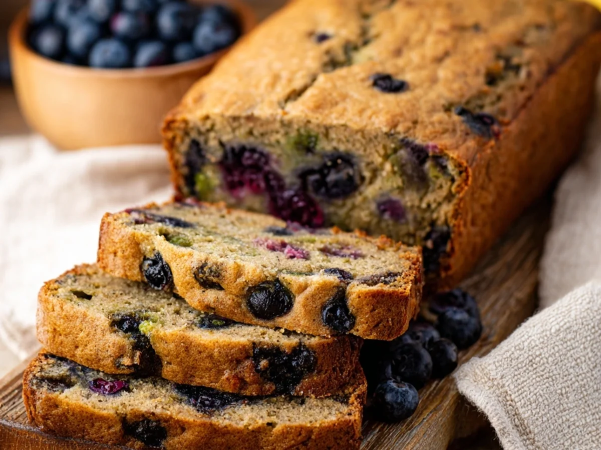 Rustic Blueberry Banana Zucchini Bread - Featured Image