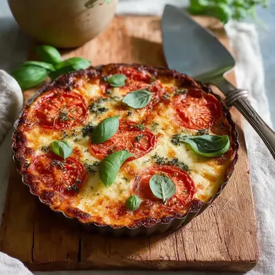 Rustic Crustless Southern Tomato Pie