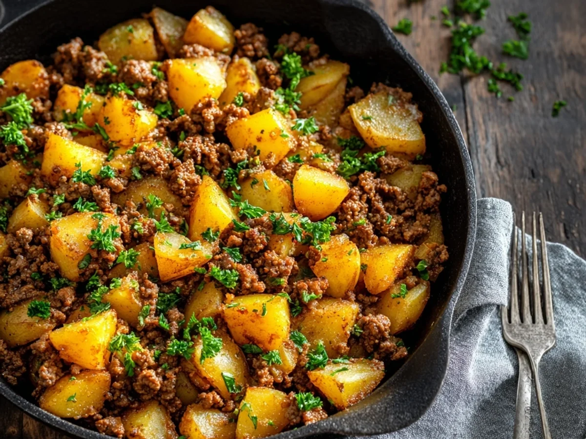 Rustic Ground Beef and Potatoes Skillet for Weeknights - Featured Image