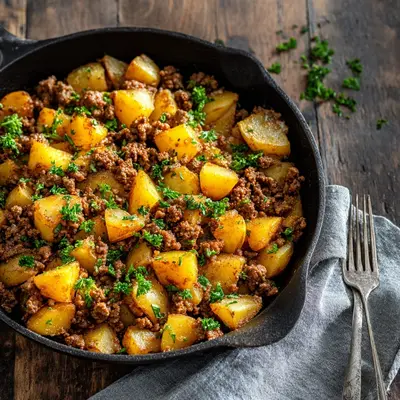 Rustic Ground Beef and Potatoes Skillet for Weeknights