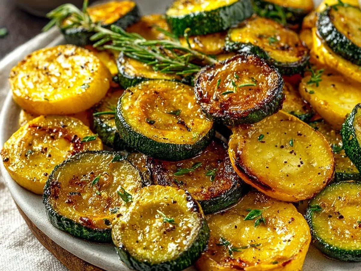 Rustic Roasted Zucchini & Squash with Herbs - Featured Image