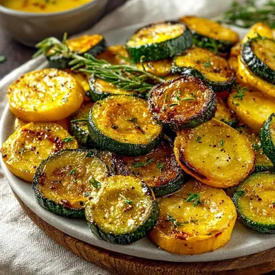 Rustic Roasted Zucchini & Squash with Herbs