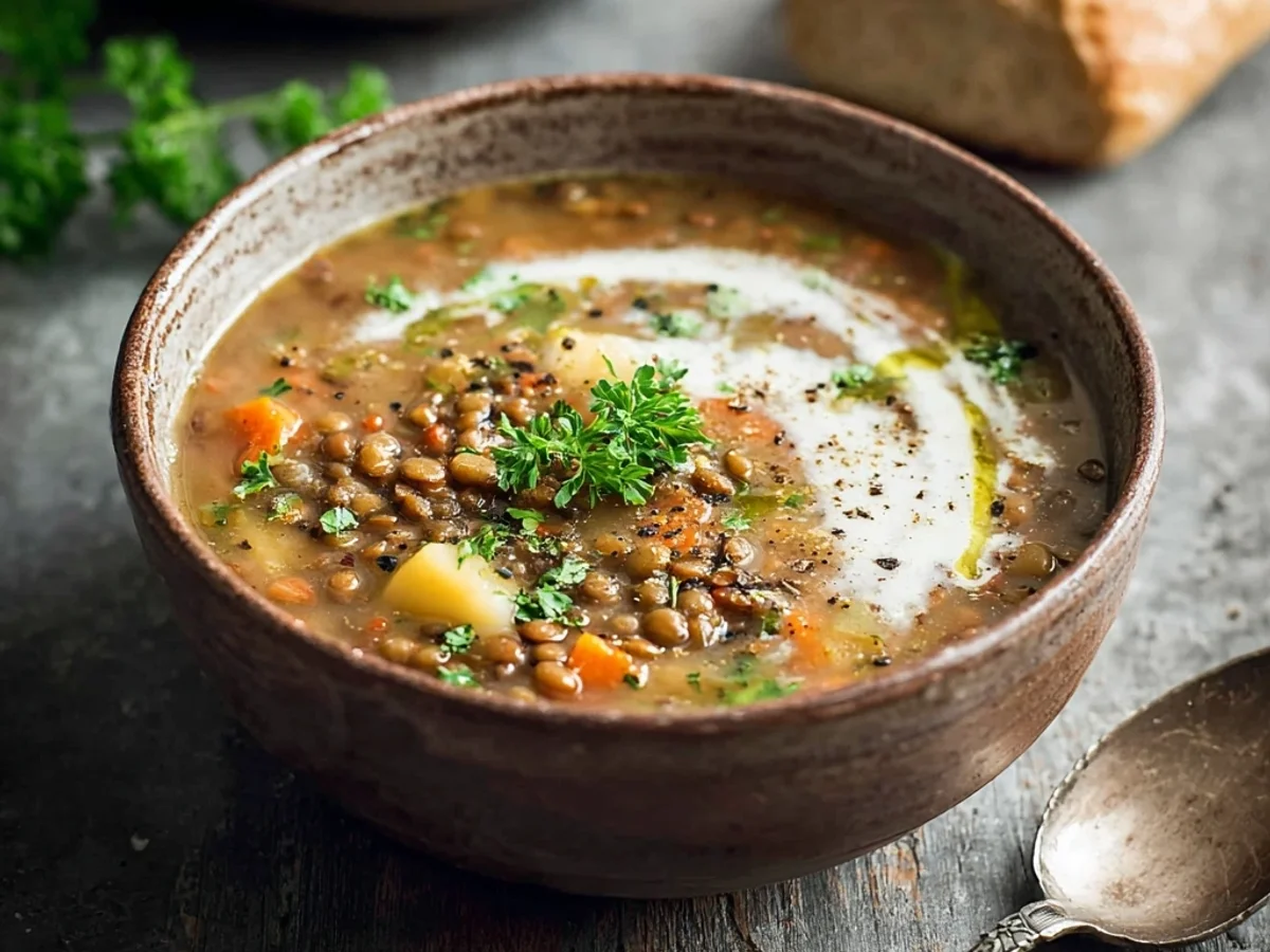 Rustic Vegetarian Lentil Soup: A Heartwarming Bowl - Featured Image