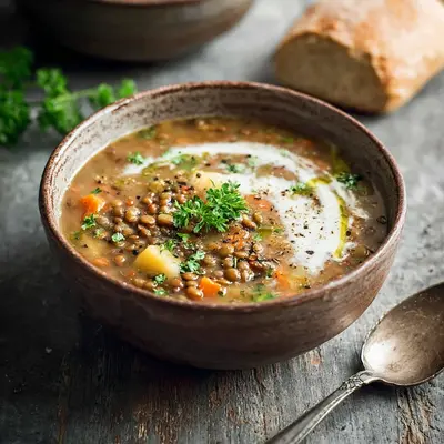 Rustic Vegetarian Lentil Soup: A Heartwarming Bowl