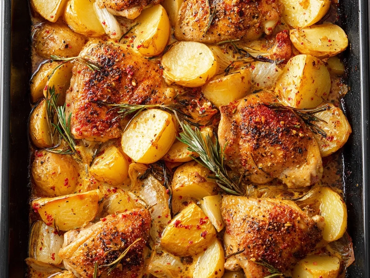 Sheet Pan Chicken & Potatoes: Easy Weeknight Meal - Featured Image