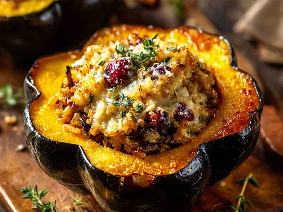 Simple Stuffed Acorn Squash: Sausage & Sage - Featured Image