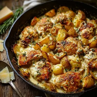 Skillet Garlic Parmesan Chicken & Potatoes: Weeknight Win