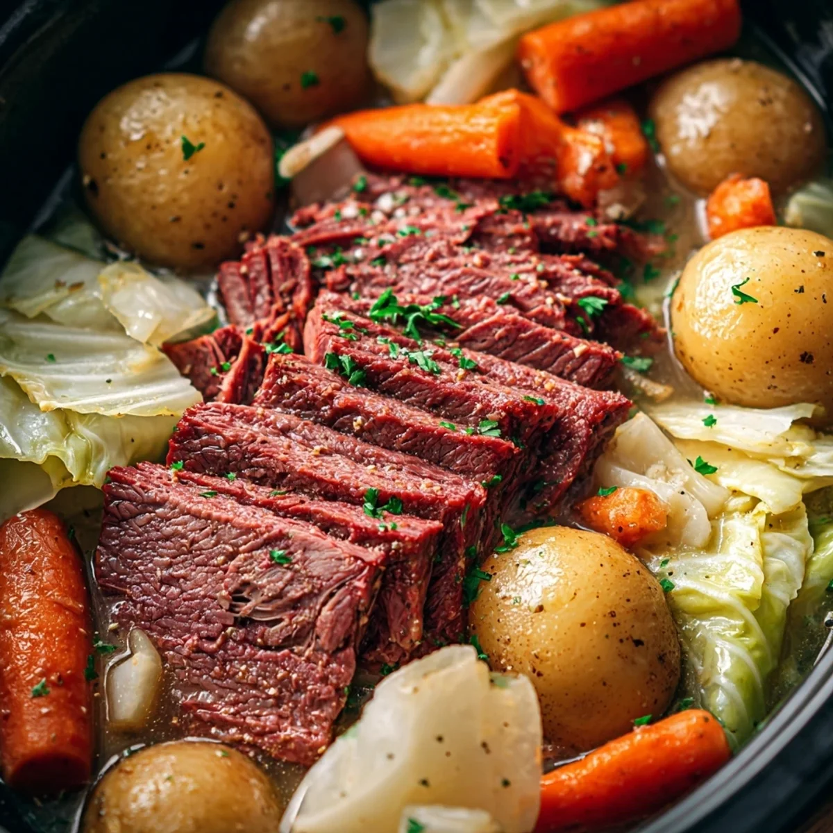 Slow Cooker Corned Beef & Cabbage: Easy Recipe