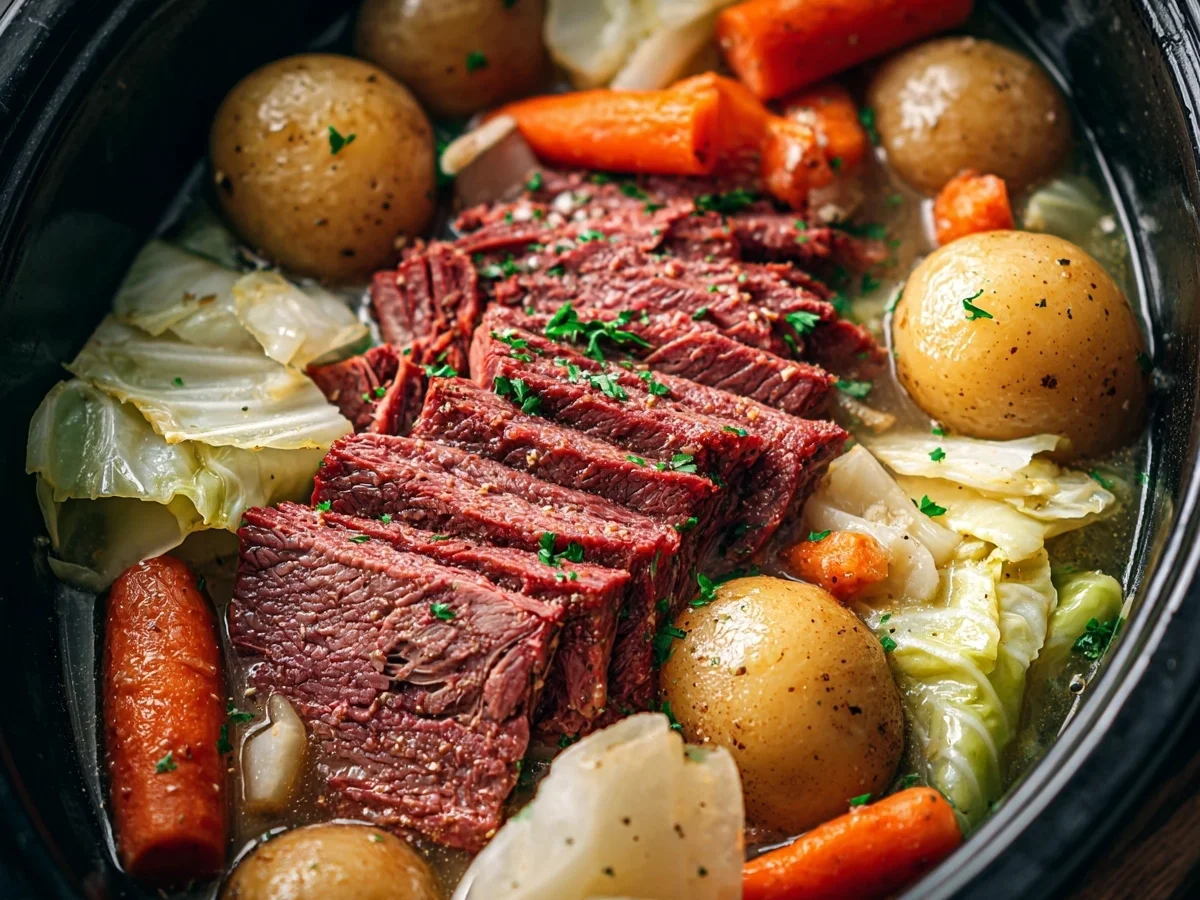 Slow Cooker Corned Beef & Cabbage: Easy Recipe - Featured Image
