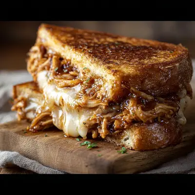 Smoky BBQ Chicken Grilled Cheese Sandwich