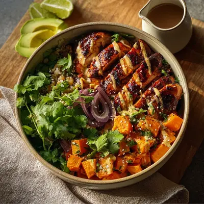 Smoky BBQ Chicken Sweet Potato Bowl Delight