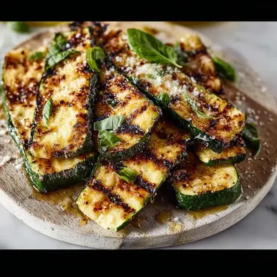 Smoky Grilled Zucchini Parmesan Layers