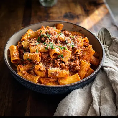 Spicy Beef Sausage Rigatoni Recipe: Hearty Pasta Night