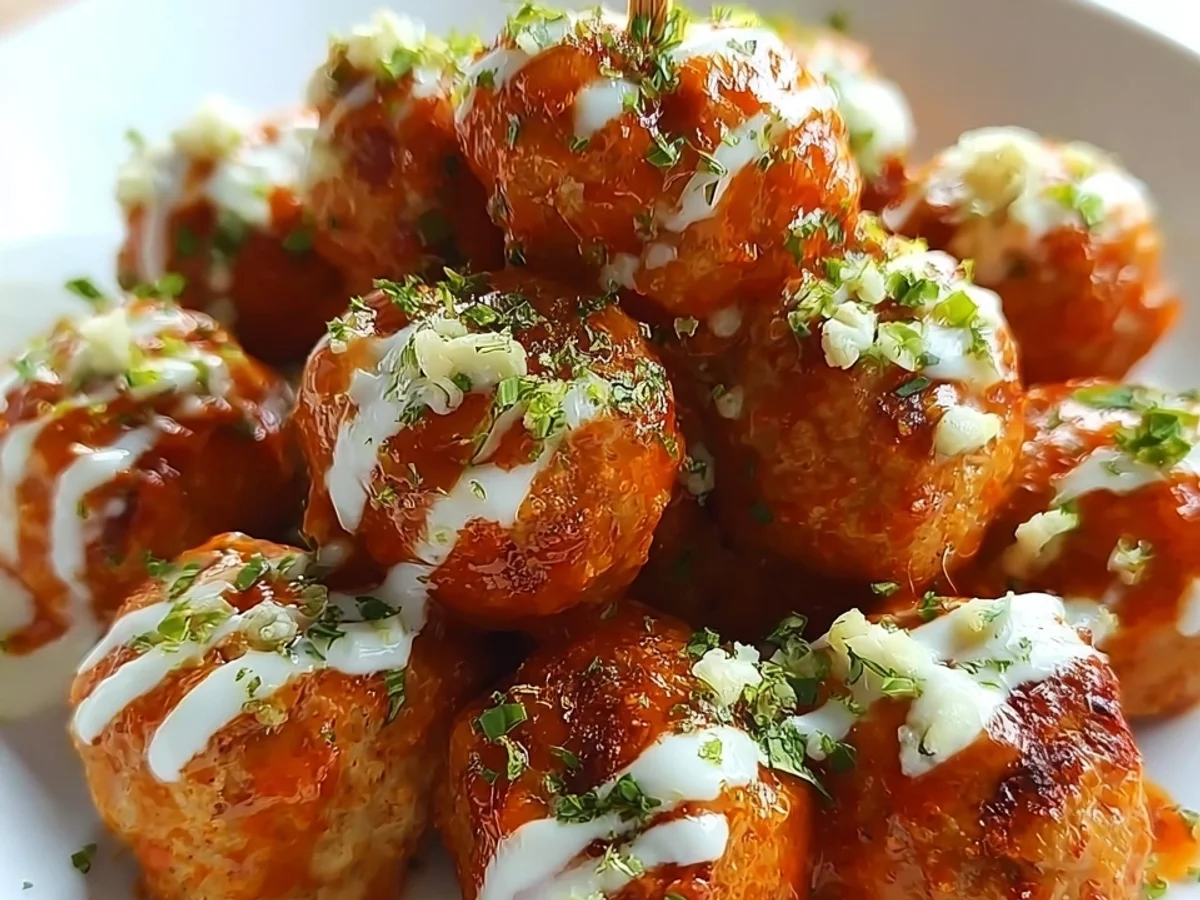 Spicy Buffalo Chicken Meatballs: Easy Game Day Bites - Featured Image