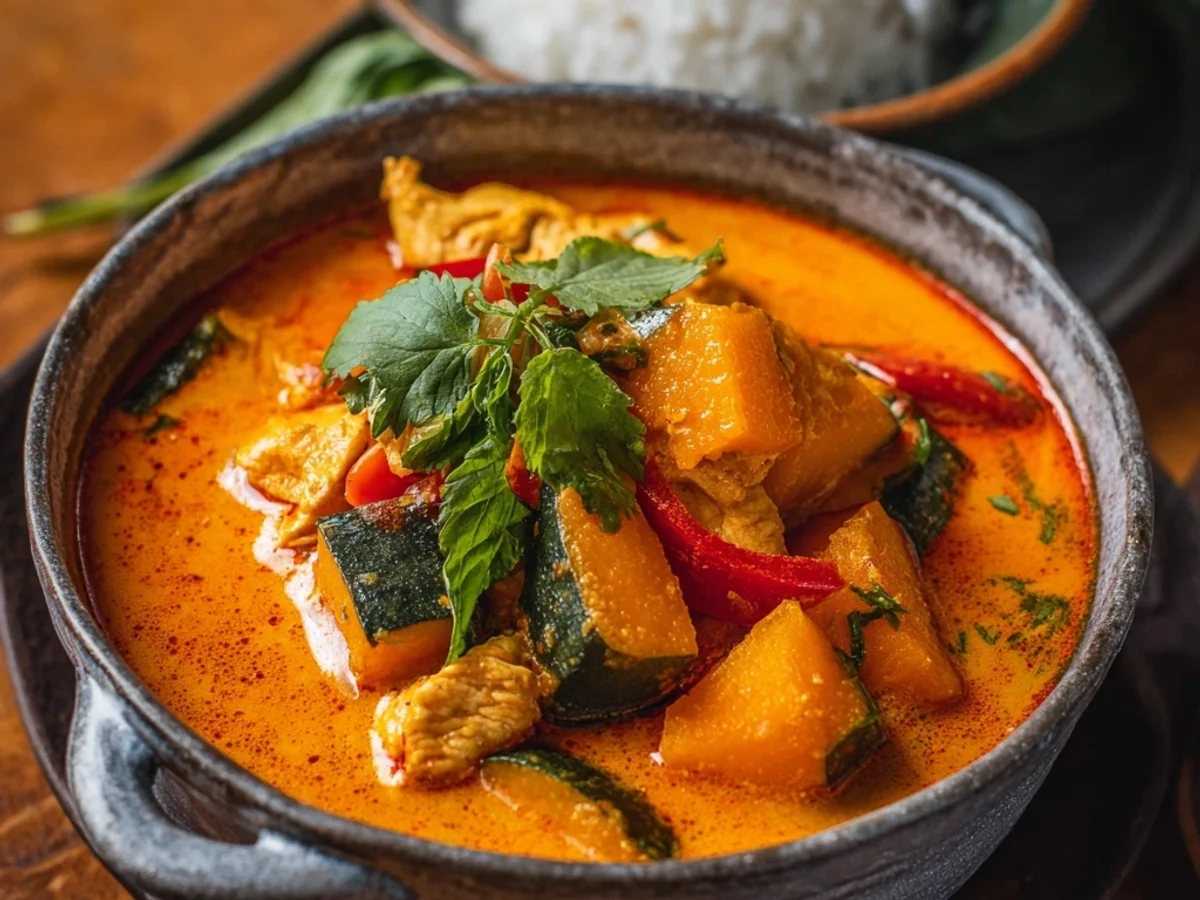 Spicy Red Thai Curry with Chicken & Kabocha - Featured Image