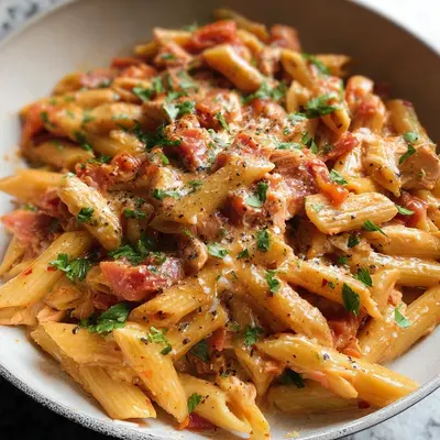 Spicy Turkey Ham Tomato Pasta