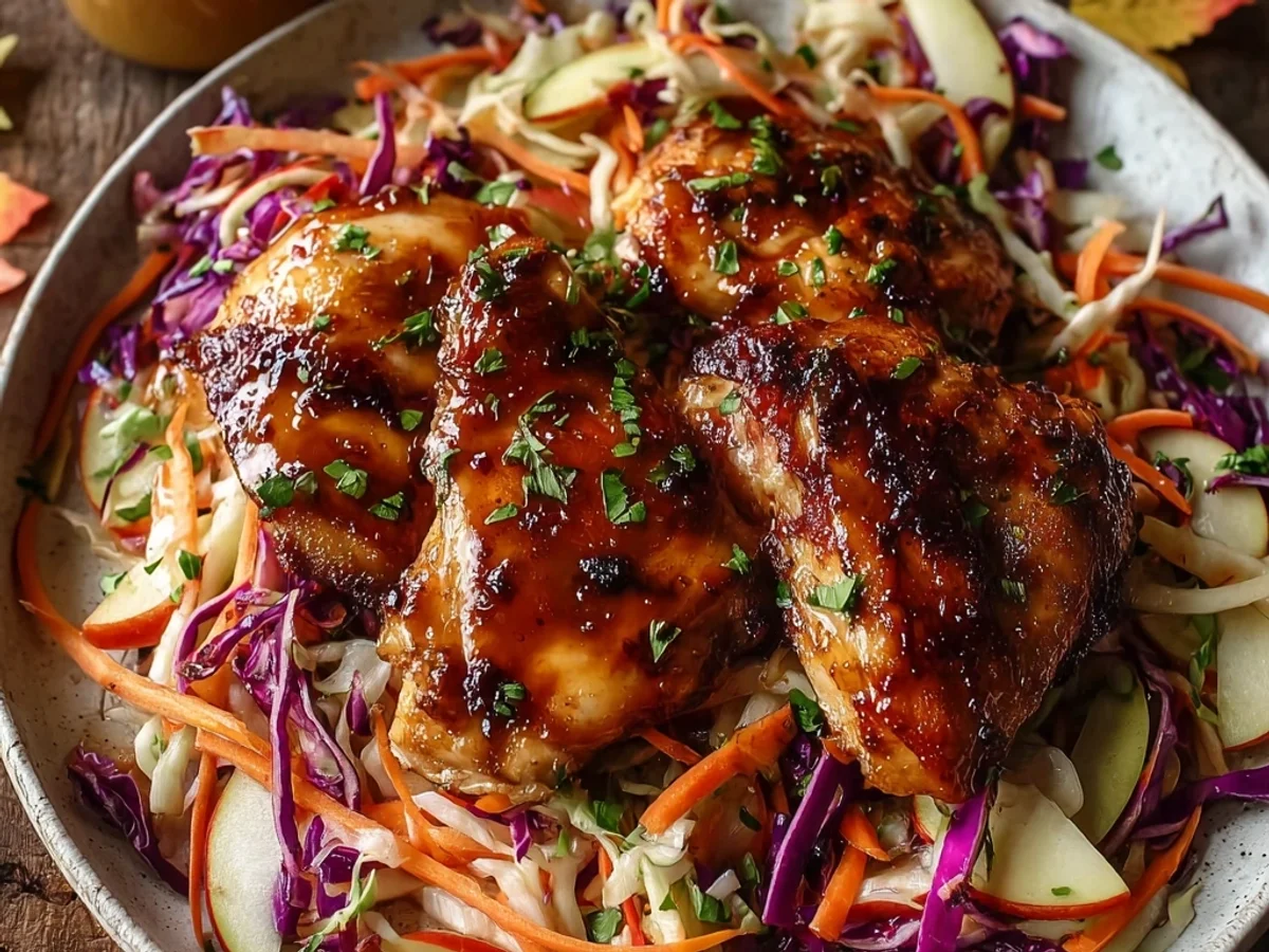 Sticky Apple Cider Chicken & Autumn Slaw: A Fall Favorite - Featured Image