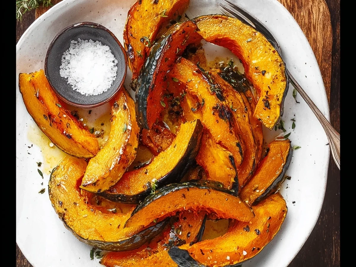 Sweet Roasted Kabocha Squash with Herbs - Featured Image