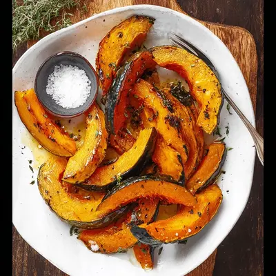 Sweet Roasted Kabocha Squash with Herbs