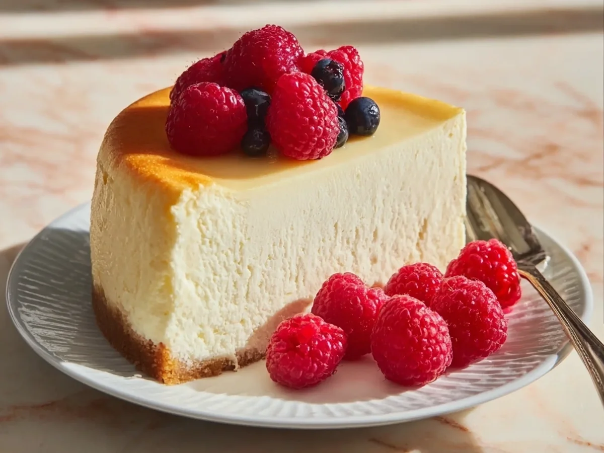 Tall & Creamy New York Cheesecake: A Classic Recipe - Featured Image