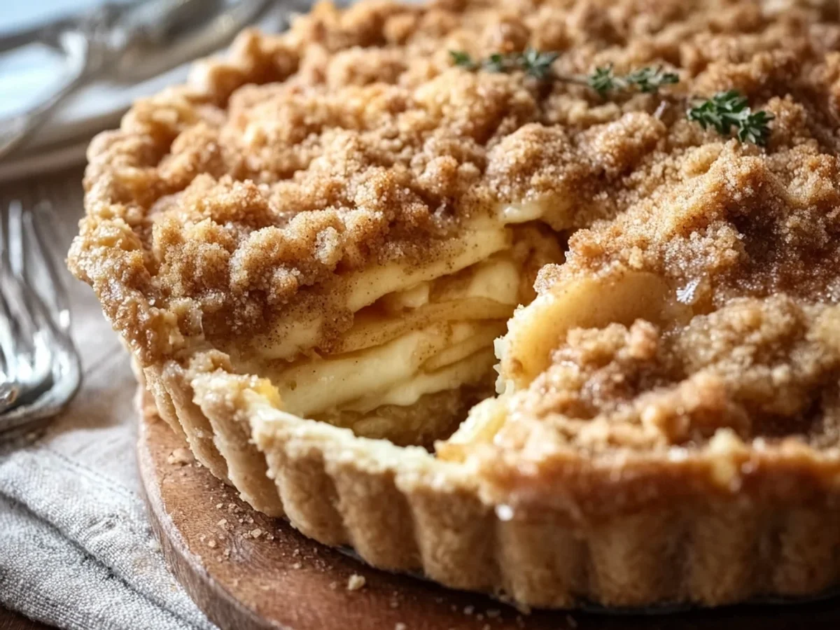 Tangy Apple Cheesecake Crumb Pie: My Autumn Kitchen Tale - Featured Image