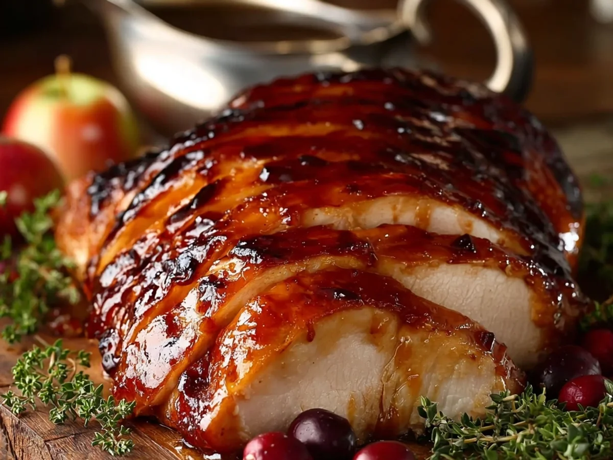 Tangy Apple Cider Glazed Turkey Breast - Featured Image